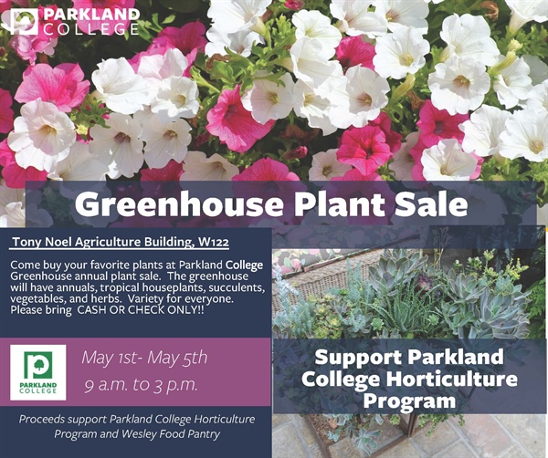 Parkland Horticulture Annual Greenhouse Plant Sale