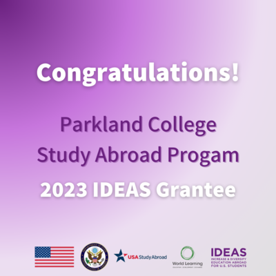 Parkland's Study Abroad to Receive IDEAS Grant