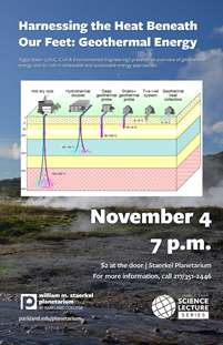 Geothermal Energy Next Kaler Lecture Topic Nov. 4