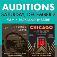 Theatre Auditions: "How I Learned to Drive," "Chicago"