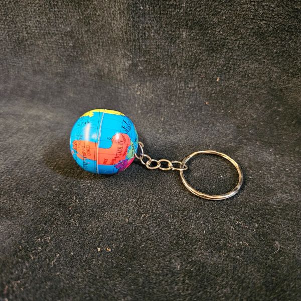 globe keychain