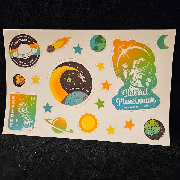 planetarium sticker sheet