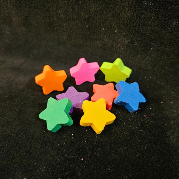 mini star erasers