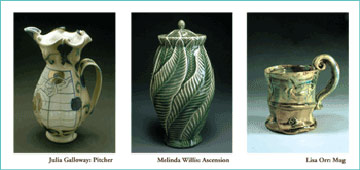 three ceramic pieces