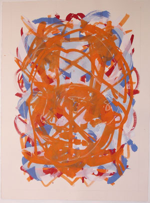 Orange Boy, gouache on paper, 22” x 30”, 2008