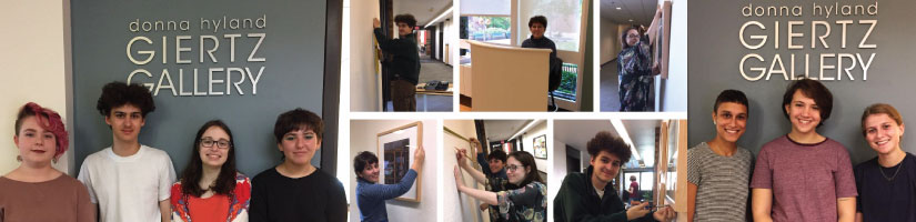 A collage of students helping in the ar gallery A collage of students helping in the ar gallery