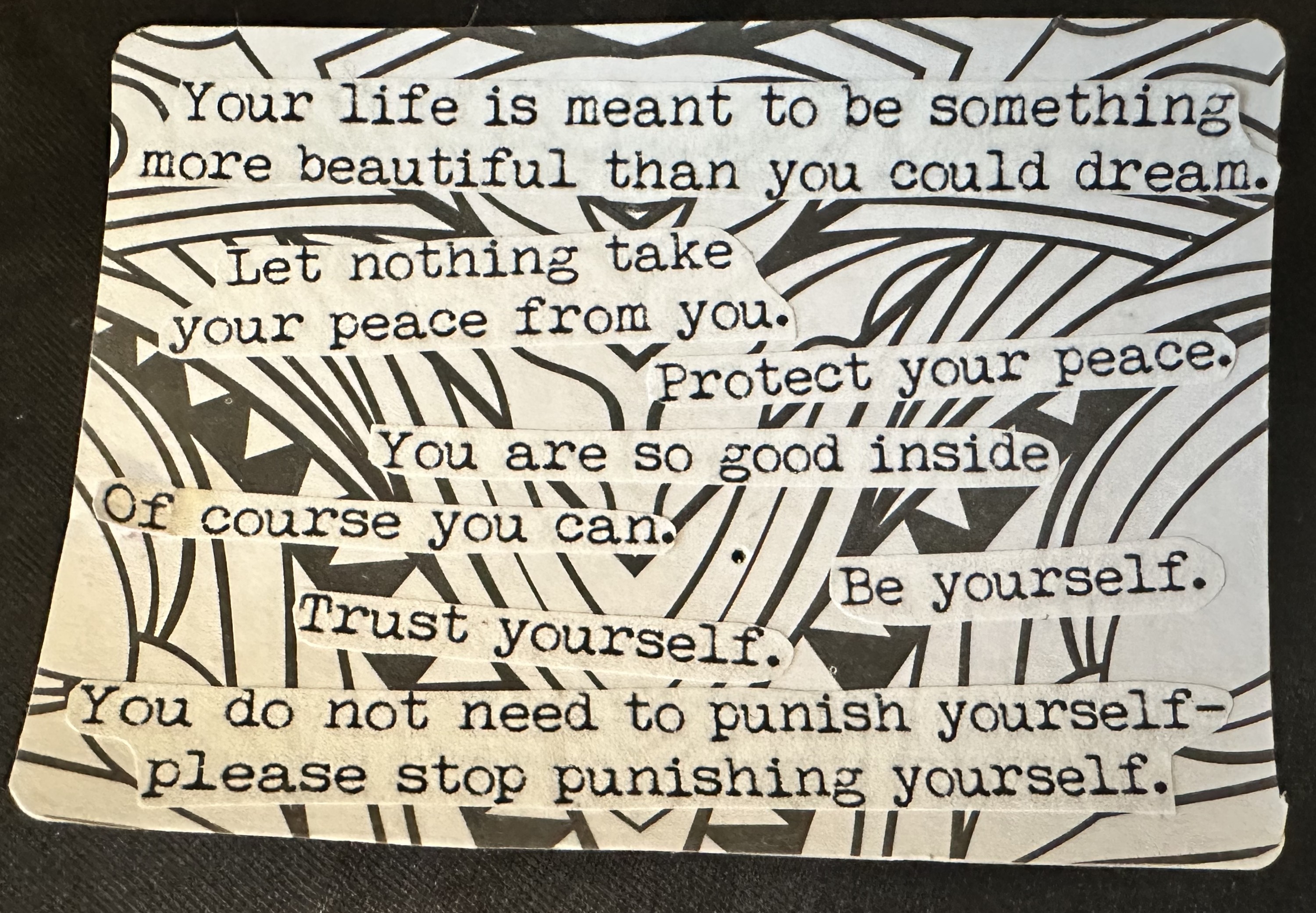 life is beautiful striped card