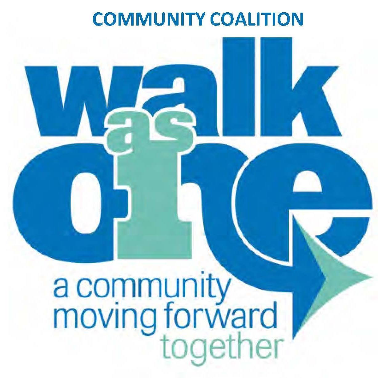 Community Coalition Walk as One a community moving forward together logo