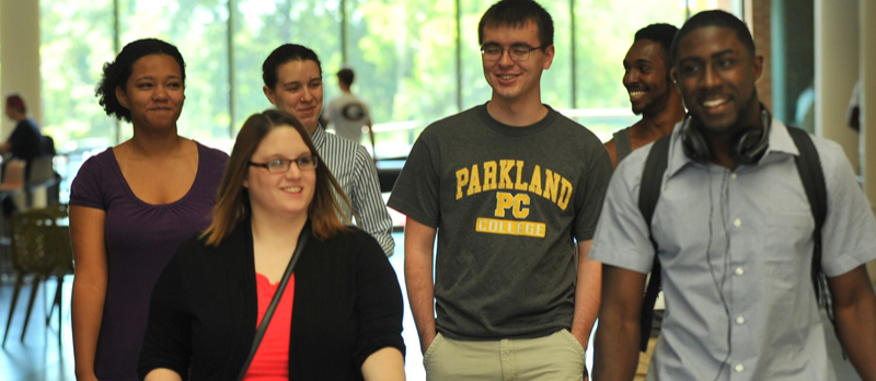 students walking on campus