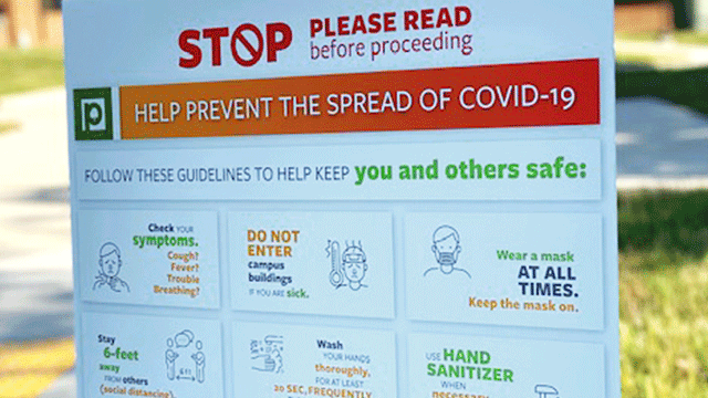 Photo of COVID signage